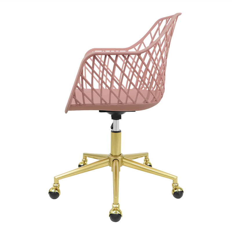 Fauteuil de coiffeuse moderne Robin, Acrylique rosé