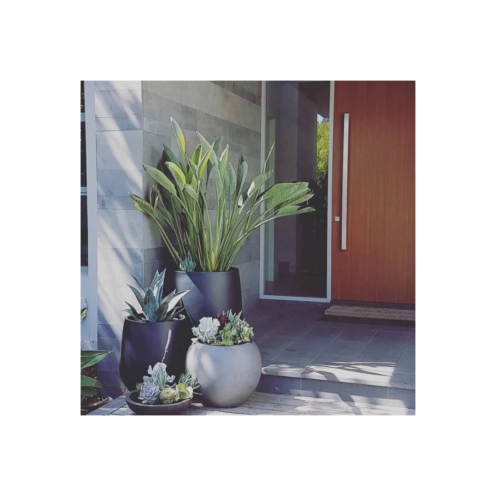 Dorlis Fiberstone Pot Planter, 17" H x 21" W x 21" D, Gray