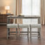 Ensemble de table de bar 59 pouces avec prise industrielle, 3 tabourets rembourrés pour la cuisine ou le salon