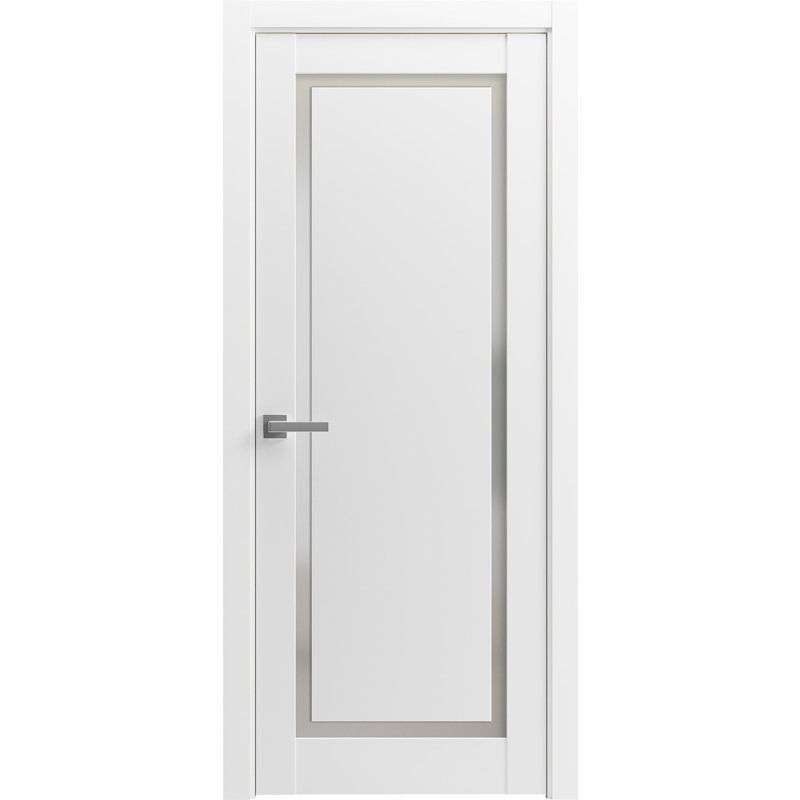 Porte en verre massif blanc planique Planum, 18 po x 80 po