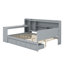 Lit de jour avec 3 tiroirs, ports USB et bureau-482464520