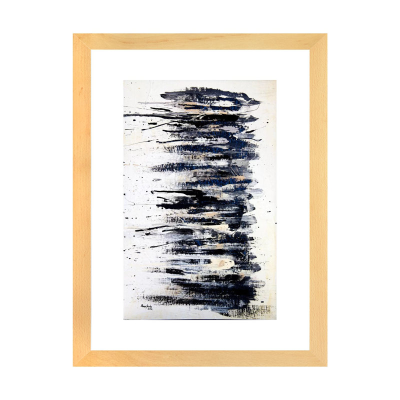 «Shading in Black # 2» par Shawn Jacobs - reproduction d'art, Papier encadré de bois naturel, H 32 po x l 24 po x P 1 po