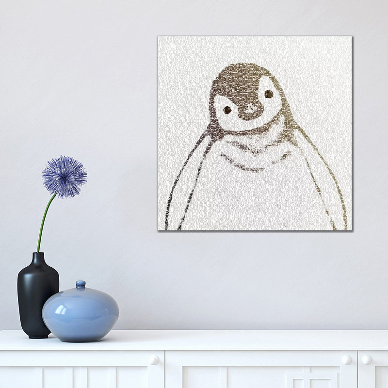The Intellectual Penguin I 1 Piece Wrapped Canvas Painting, 45.72 cm H x 45.72 cm W