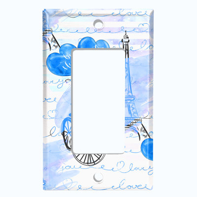 Patterned 1 - Gang Toggle Light Switch Standard Wall Plate