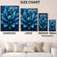 Étoile d'agave bleue - Toile encadrée représentant une plante succulente-2000867456-2000867460