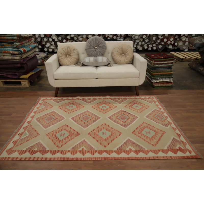 Tapis kilim en laine tissé à la main 5 x 7
