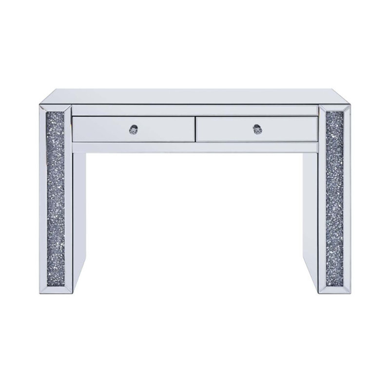 Coiffeuse Noralie, miroir et faux diamants
