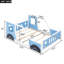 Lit plateforme double classique en forme de voiture avec roulettes-622068787