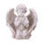 9.75" Ivory Angel Boy Kneeling with Dove Outdoor Garden Statue