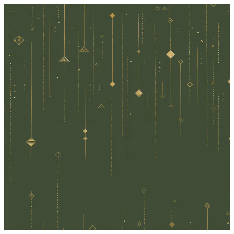 Housse de couette abstraite Gold Lines Bedding, Lit simple