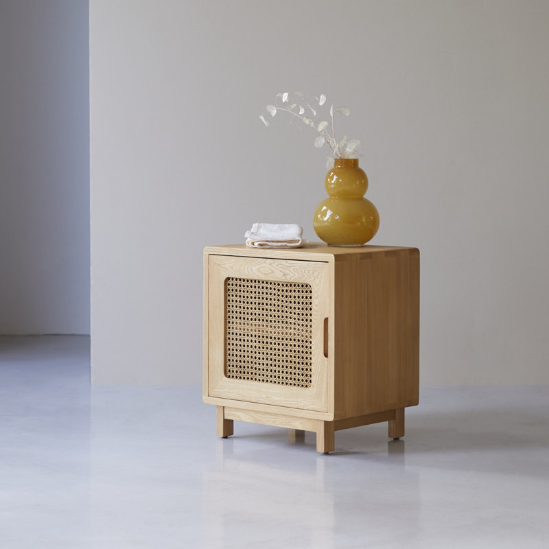 Luis 45cm W Solid Wood Bedside Table