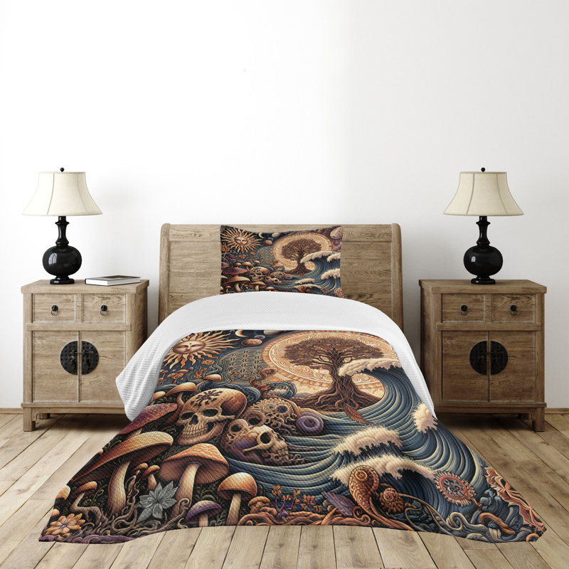 Polyester Coverlet, Twin Coverlet / Bedspread + 1 Standard Sham