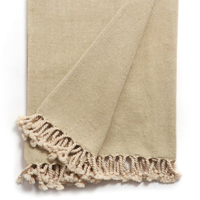 Luella Knitted Throw Blanket, Olive