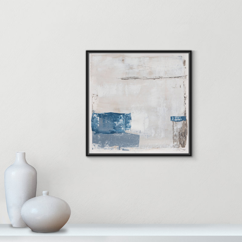 Denim glacé - reproduction carrée par Casa Fine Arts, Noir, H 25,5 po x l 25,5 po