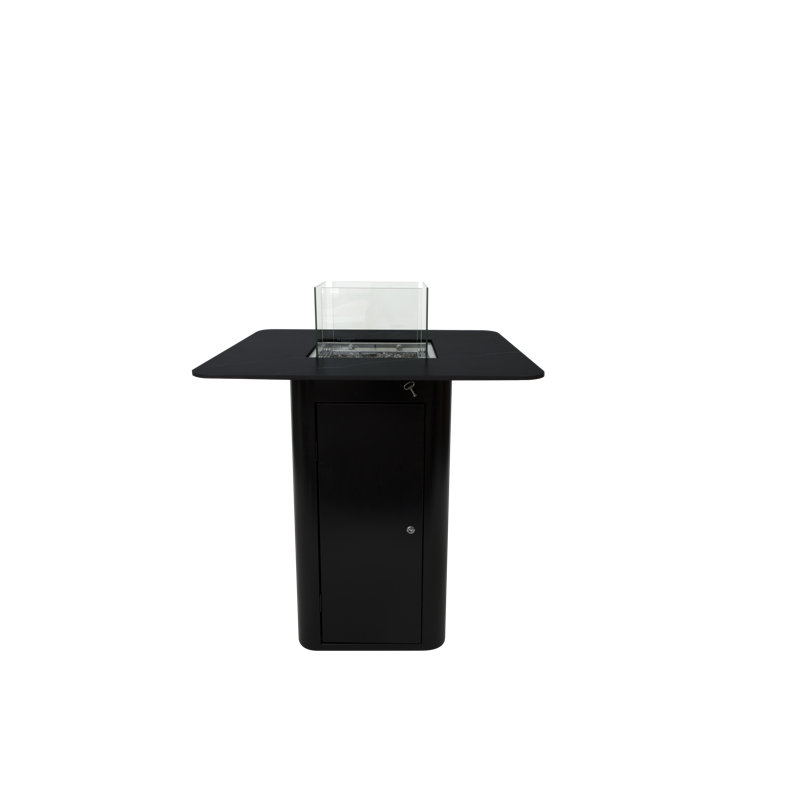Square Concrete Propane Smokeless Fire Pit Table