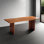 Brown Rectangular Solid Wood Dining Table