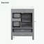 Meuble-lavabo de salle de bain avec lavabo en céramique, tablette de porte double couche et 3 tiroirs-563317479