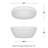 Juno 59'' x 32'' Soaking Acrylic Bathtub-50480666