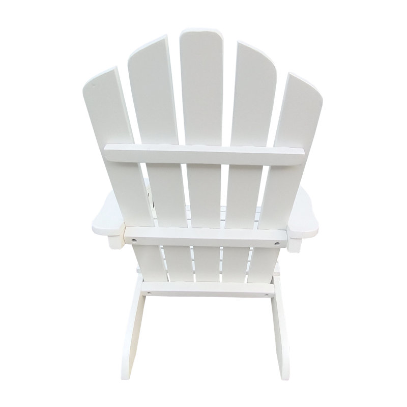 Chaise Adirondack pour enfants en bois pour l'extérieur ou l'intérieur, blanc