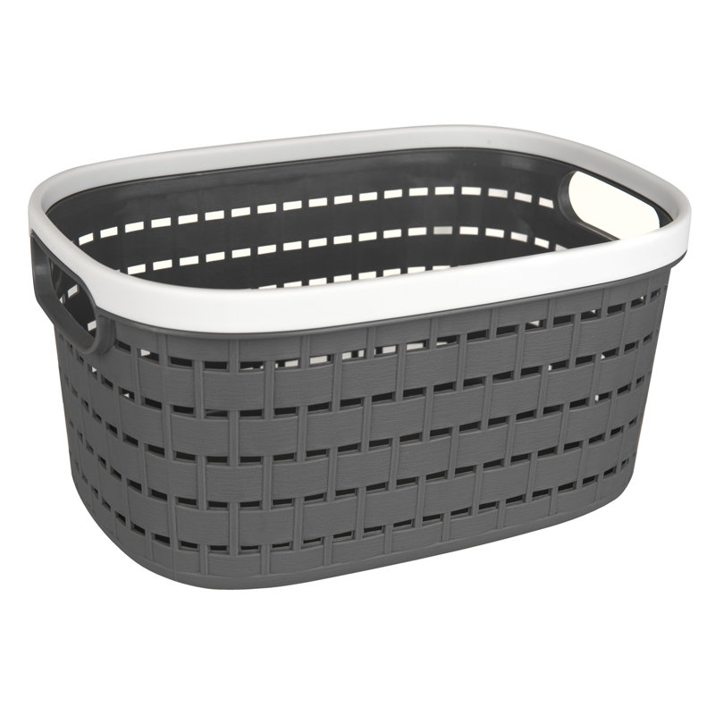 LIVIVO Plastic Decorative Basket, 13.5cm H x 30cm W x 21cm D
