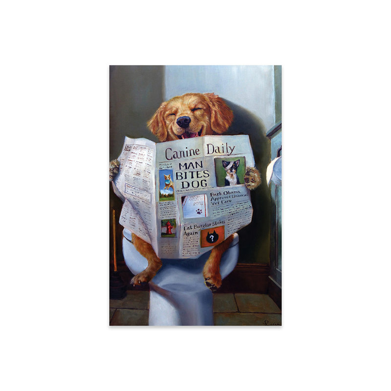 «Dog Gone», impression amusante sur verre acrylique, H 24 po x l 16 po x P 0,25 po
