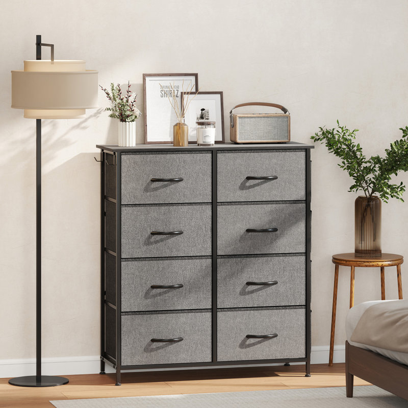 86cm W 8 - Drawer Chest of Drawers, Grey