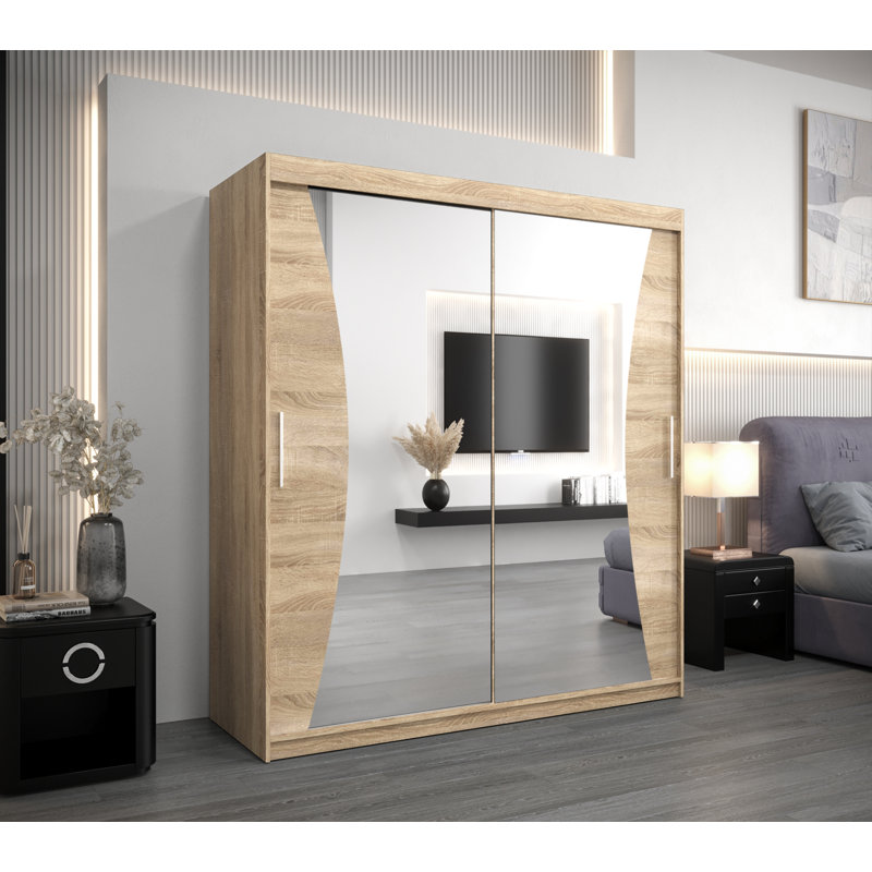 Avelle 2 Door Manufactured Wood Wardrobe, Sonoma Oak