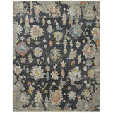 Amaris Midnight Bloom Hand-Knotted Wool Area Rug