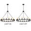 Lustre rond en métal noir antique à 36 lumières Trost
