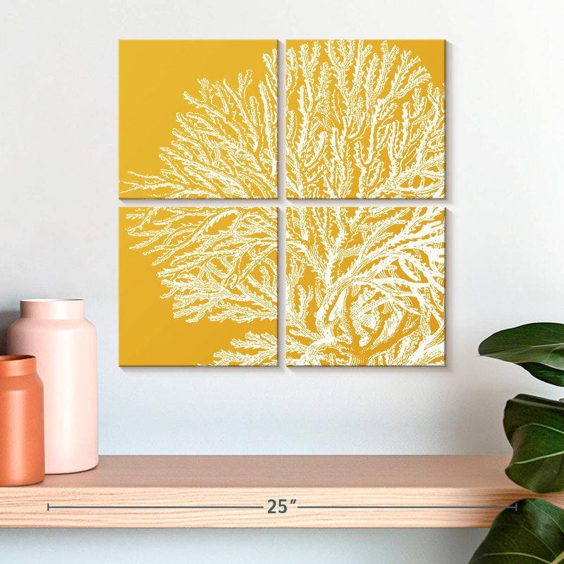 Brampt Saturated Coral I, 18" H x 18" W