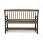 Banc d'extérieur à lattes Timeless avec tablette intégrée pour le rangement et la détente sur le patio ou la cour-1100230288