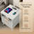 Modern Fluted Nightstand with Charging Station-457764820