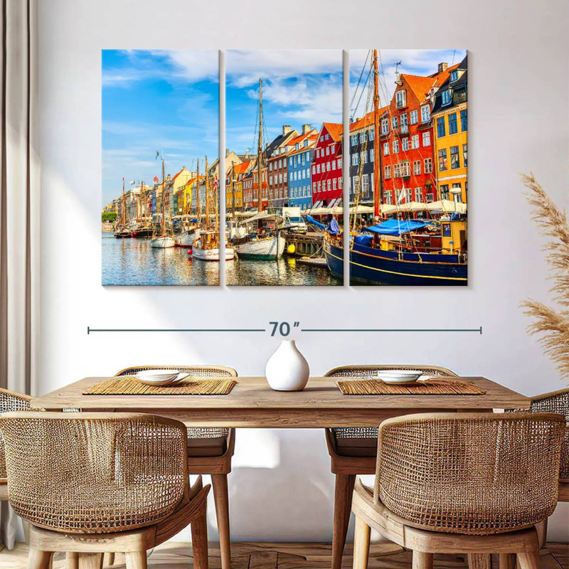 Sebbie Nyhavn Portside Houses, 42" H x 65" W