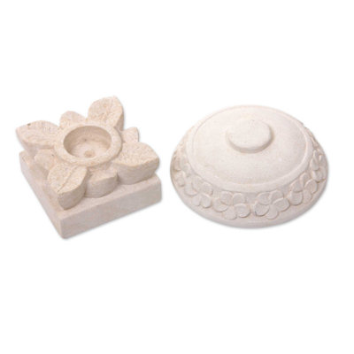 1.8'' H Stone Tabletop Tealight Holder