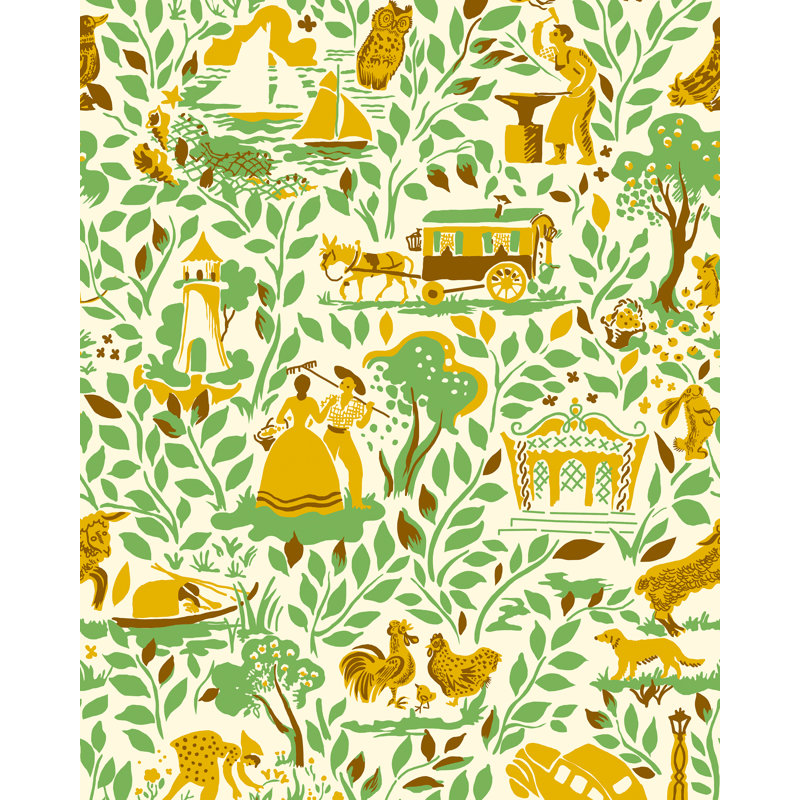 Vita di campagna - jaune, Vert / jaune / brun
