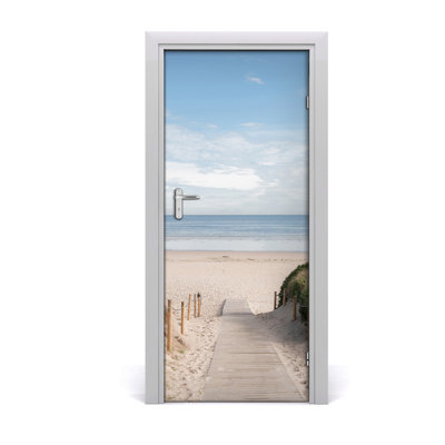 Path To Beach Door Decal