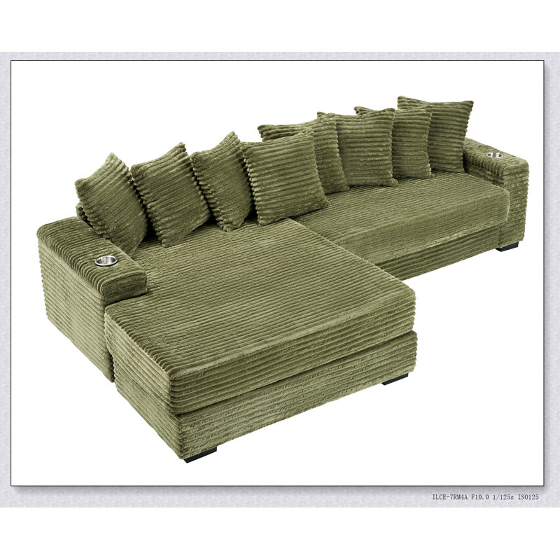 Chaise longue réversible polyvalente avec porte-gobelets et rangement, parfaite pour les sièges modernes et confortables.
