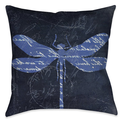  Indoor/Outdoor Dragonfly I Throw Pillow