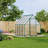 6x7 FT Walk-in Polycarbonate Greenhouse, Reinforced Aluminum Frame, Roof Vent, Backyard Gardening-125296690-125296693