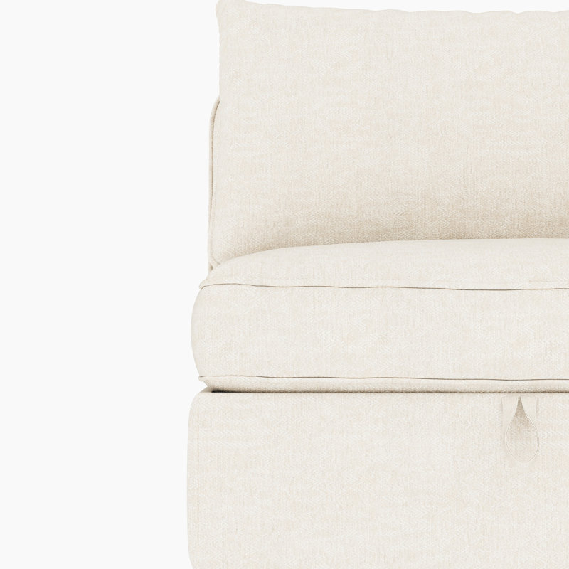 Canapé-lit modulable 6 places convertible avec rangement, dossier et coussins confortables, ressorts ensachés en mousse haute densité, tissu chenille beige, structure en bois offrant un bon soutien, capacité de charge de 113 kg par place