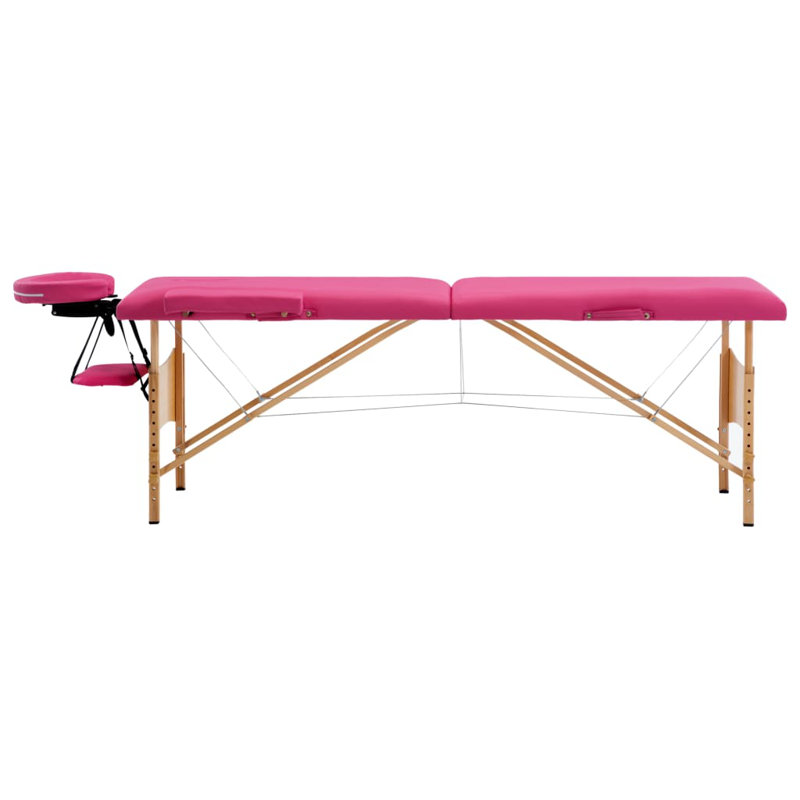 75.2'' Rectangular Adjustable Folding Table, Pink
