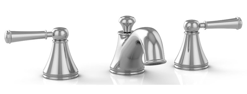 Robinet de lavabo de salle de bain espacé 1,5 GPM à deux poignées TOTO® Vivian ™, chrome poli, Chrome poli
