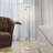Hartt 64.1'' Satin Arched Floor Lamp-205694126