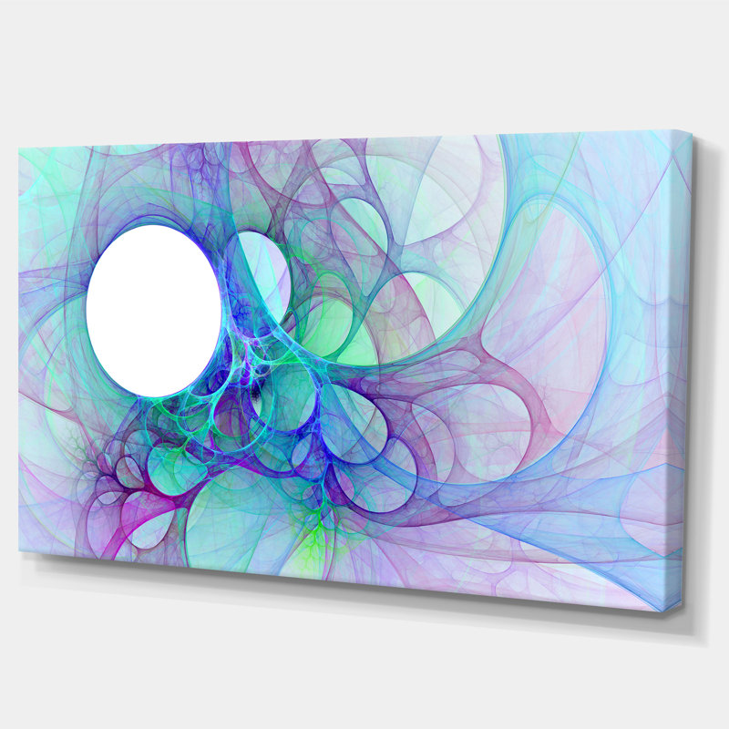 « clear blue fractal ange ailes », impression sur toile, H 16 po x l 32 po x P 1 po