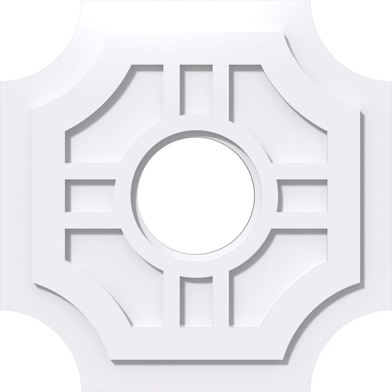 Médaillon de plafond contemporain en PVC Haus Haus, H 20 po x l 20 po x P 1 po