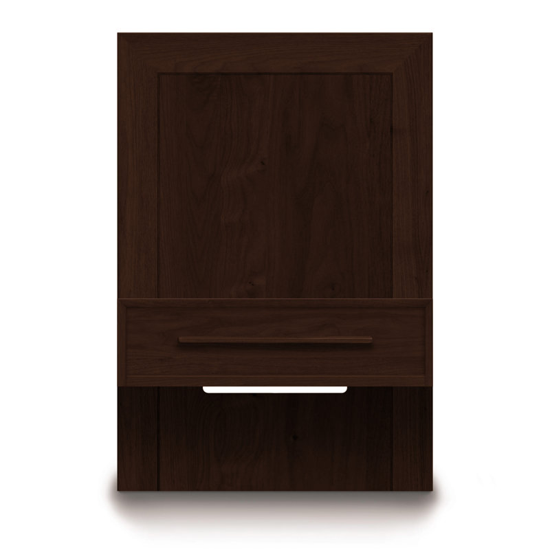 Moduluxe 1 - Drawer Solid Wood Nightstand, Conventional, Cognac Cherry