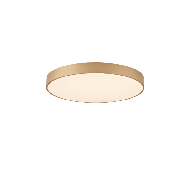 LED Flush Mount, Gold, 8cm H x 60cm W x 60cm D