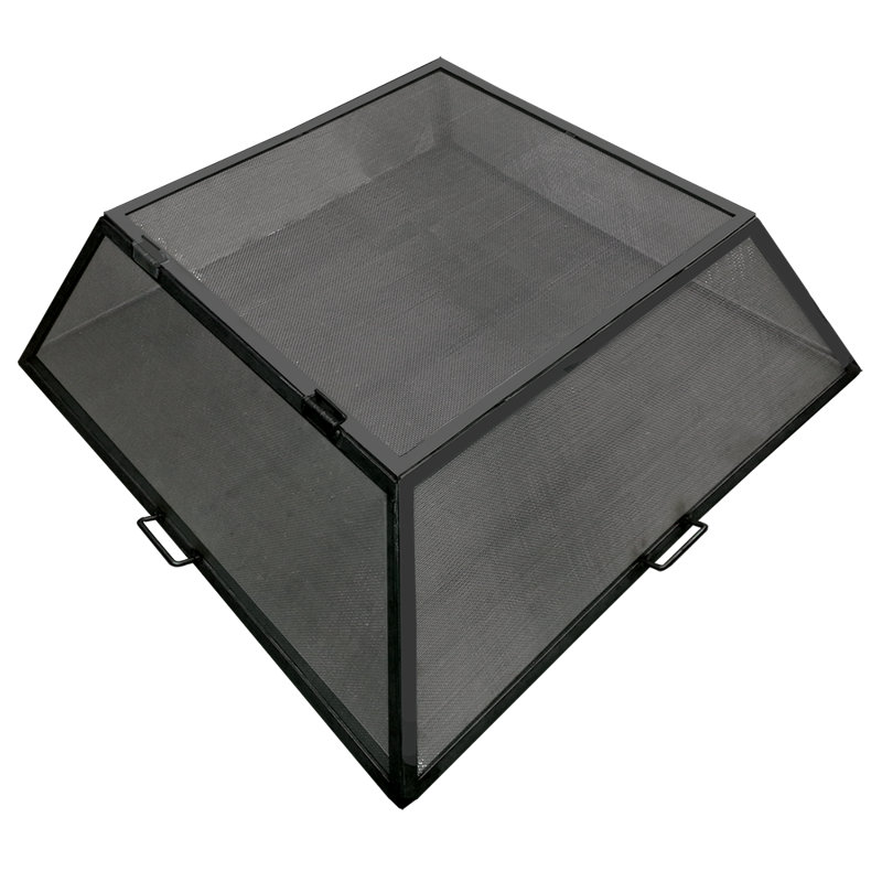 Square Stainless Steel Spark Screen, 17" H x 30" W x 30" D