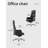 High-Back Ergonomic Executive Office Chair, Premium EPU Leather Desk Chair with Vertical Stitching, Swivel Rolling Computer Chair for Home Office, Black-117529211
