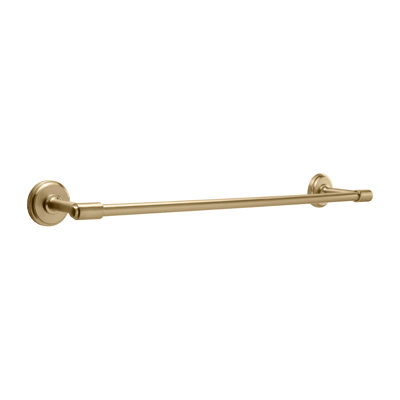 Porte-serviettes Piper Collection - bronze champagne 20 po x 2 po - Accessoire de salle de bain moderne Mid-Century